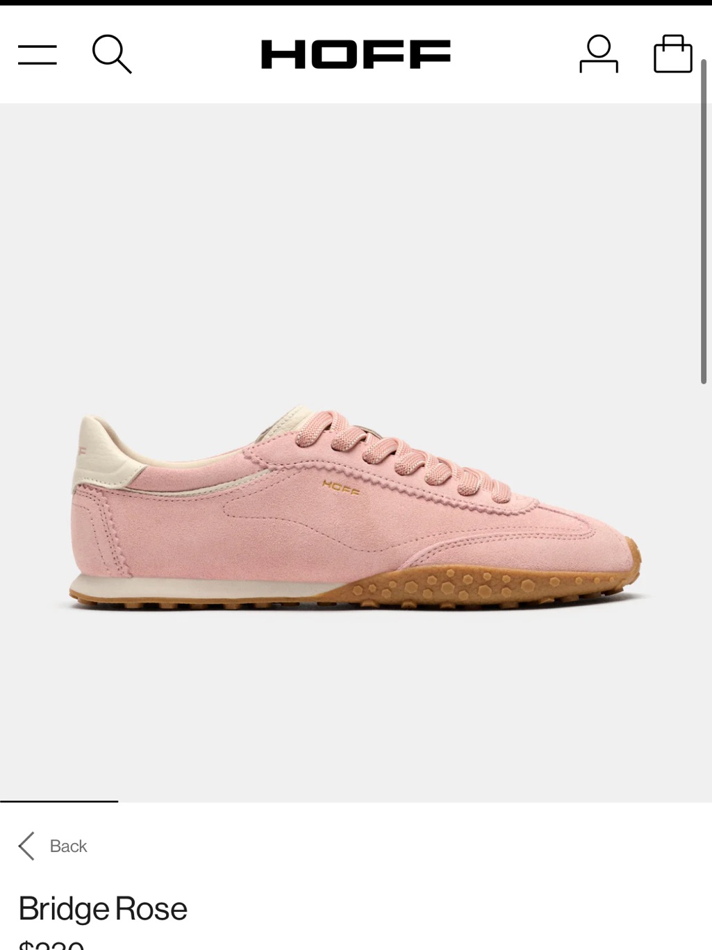 Hoff Bridge Rose Suede Sneaker - Pink Size 7 Nw